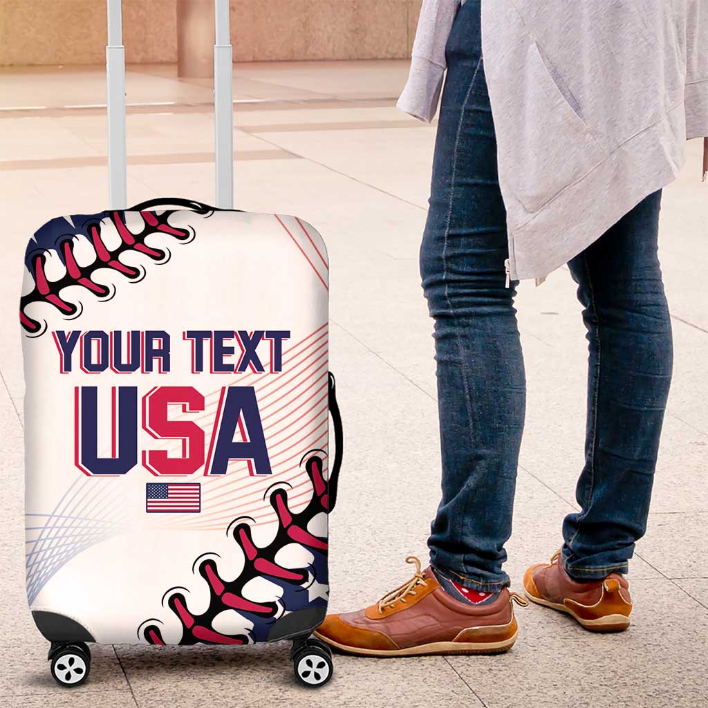 Custom Baseball 2024 USA Luggage Cover Go United States - Wonder Print Shop