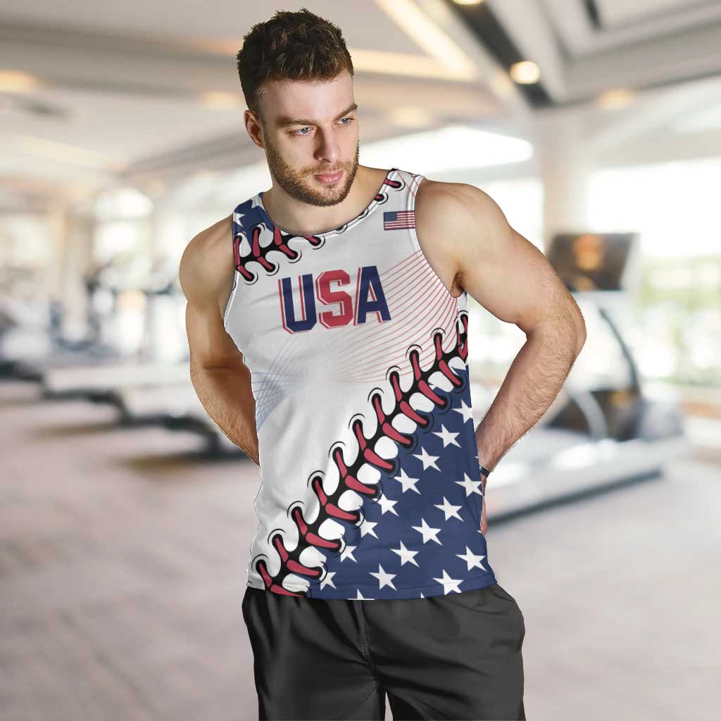 Custom Baseball 2024 USA Men Tank Top Go United States - Wonder Print Shop