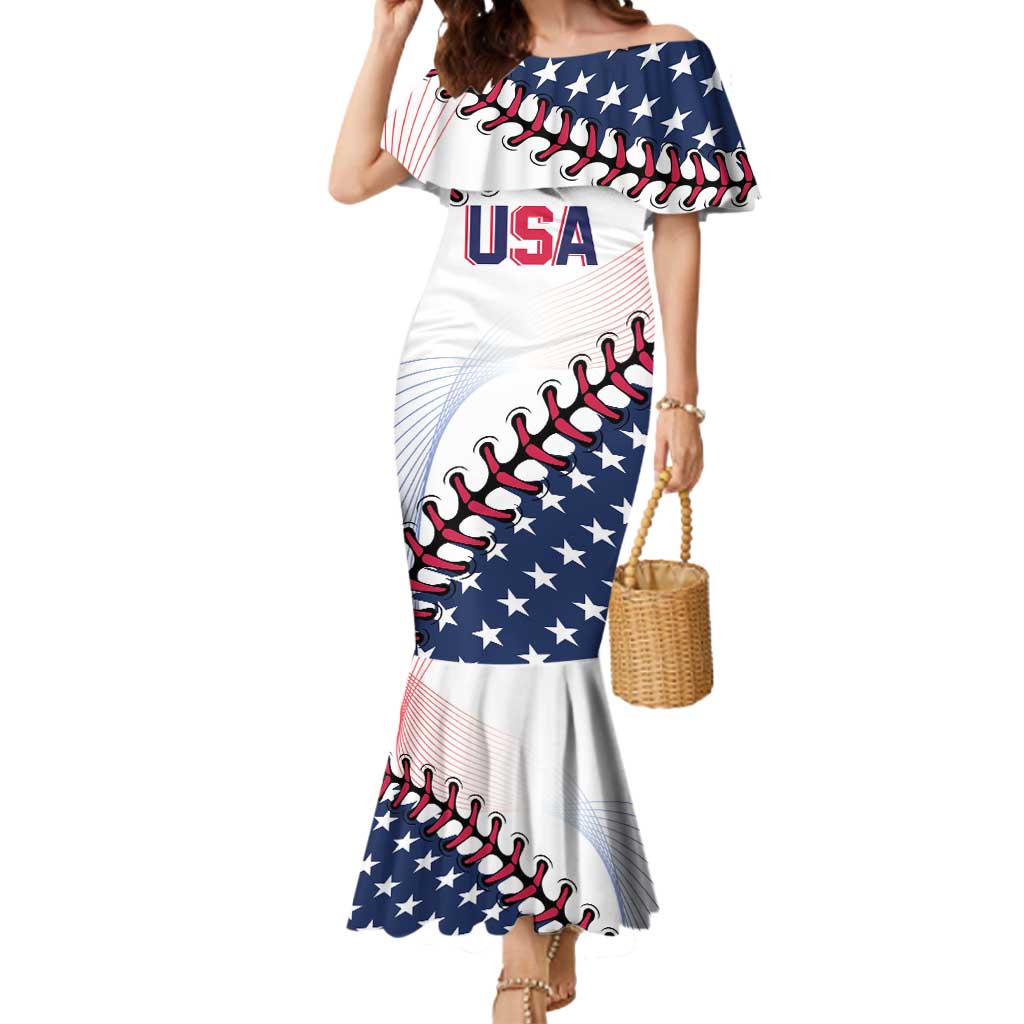 Custom Baseball 2024 USA Mermaid Dress Go United States - Wonder Print Shop