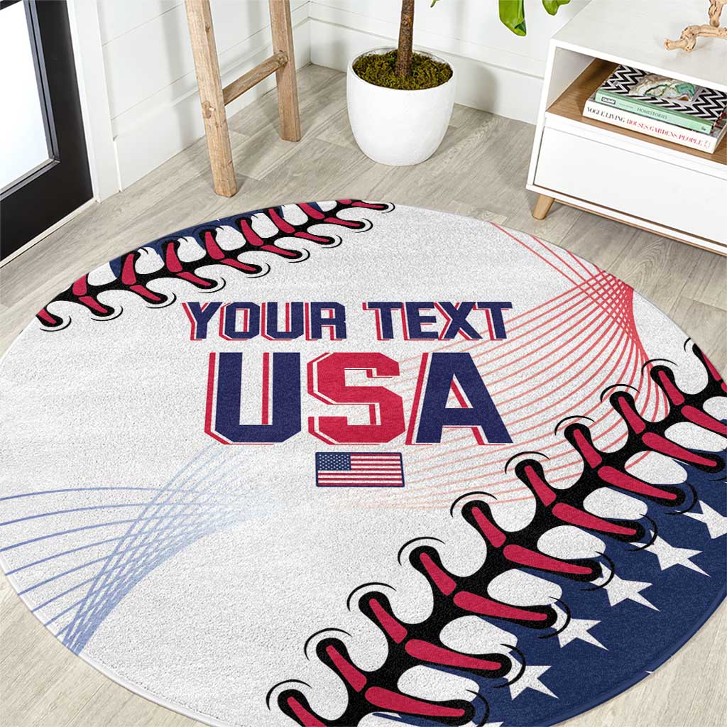 Custom Baseball 2024 USA Round Carpet Go United States