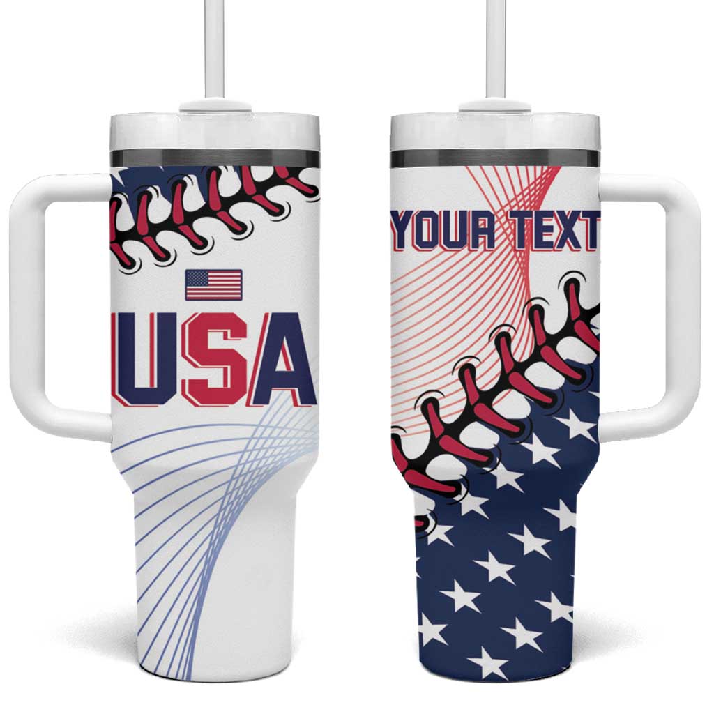 Personalized Baseball 2024 USA Tumbler With Handle Go United States