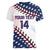 Custom Baseball 2024 USA Women V-Neck T-Shirt Go United States