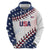 Custom Baseball 2024 USA Zip Hoodie Go United States