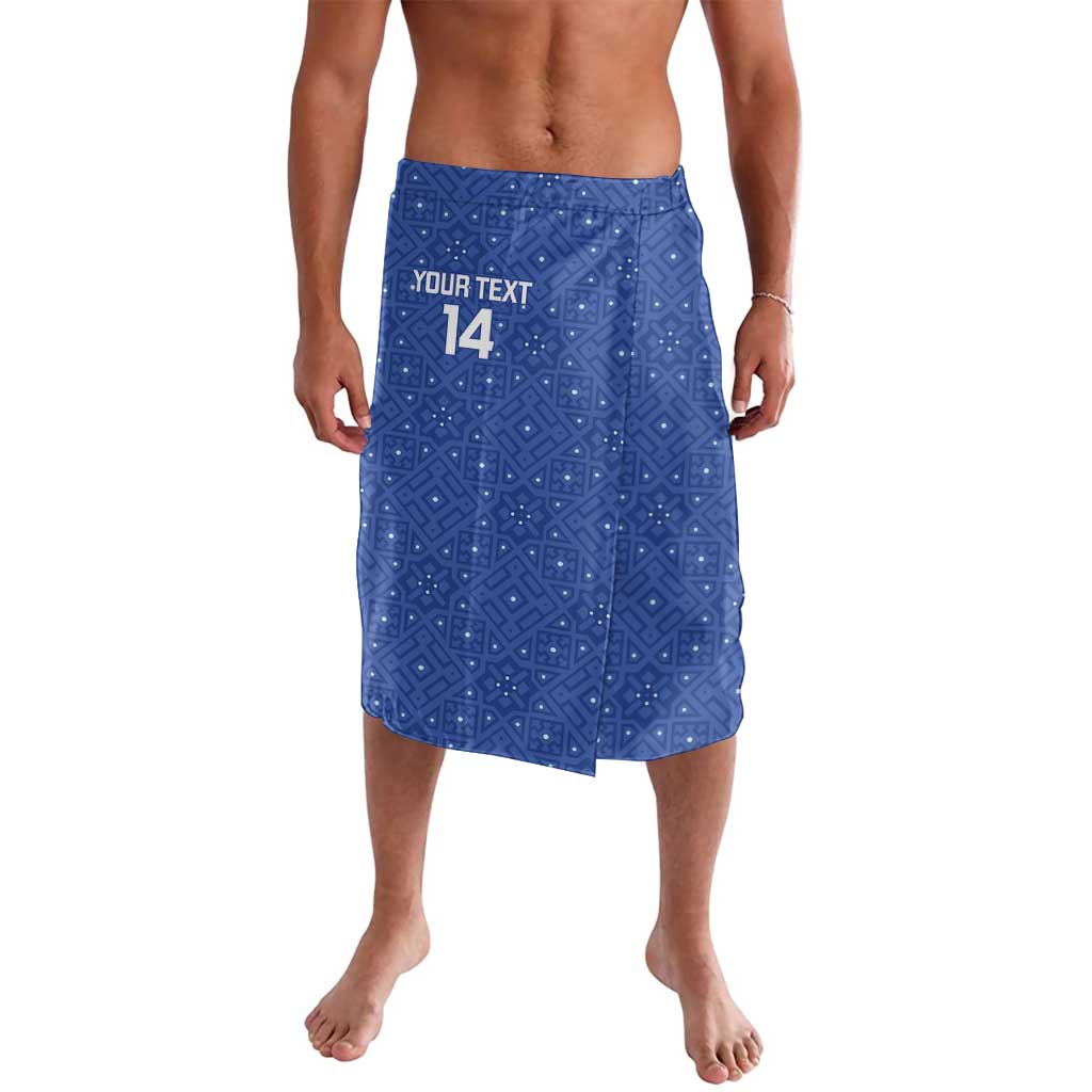 Uzbekistan Football Custom Lavalava Come On White Wolves Blue - Wonder Print Shop