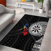 Philippines Strong Area Rug Filipino Map Polynesian Tattoo - Wonder Print Shop