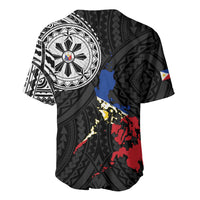 Philippines Strong Baseball Jersey Filipino Map Polynesian Tattoo - Wonder Print Shop
