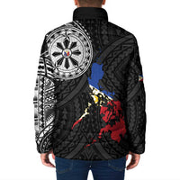 Philippines Strong Padded Jacket Filipino Map Polynesian Tattoo - Wonder Print Shop