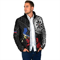 Philippines Strong Padded Jacket Filipino Map Polynesian Tattoo - Wonder Print Shop