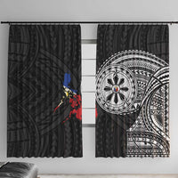 Philippines Strong Window Curtain Filipino Map Polynesian Tattoo - Wonder Print Shop