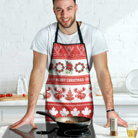 Canada Christmas Apron Canadian Moose Maple Leaf Seamless Style - Wonder Print Shop