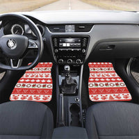 Personalised Canada Christmas Car Mats Canadian Moose Maple Leaf Seamless Style - Wonder Print Shop