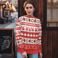 Personalised Canada Christmas Ugly Christmas Sweater Canadian Moose Maple Leaf Seamless Style - Wonder Print Shop