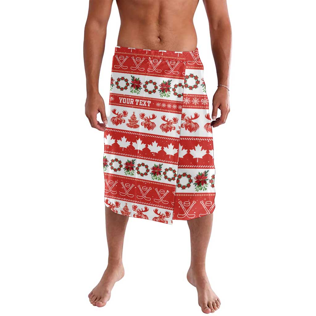 Personalised Canada Christmas Lavalava Canadian Moose Maple Leaf Seamless Style - Wonder Print Shop