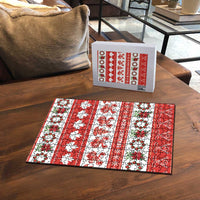 Canada Christmas Puzzle Canadian Moose Maple Leaf Seamless Style - Wonder Print Shop