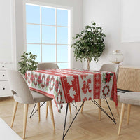 Canada Christmas Tablecloth Canadian Moose Maple Leaf Seamless Style - Wonder Print Shop