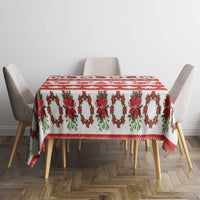 Canada Christmas Tablecloth Canadian Moose Maple Leaf Seamless Style - Wonder Print Shop