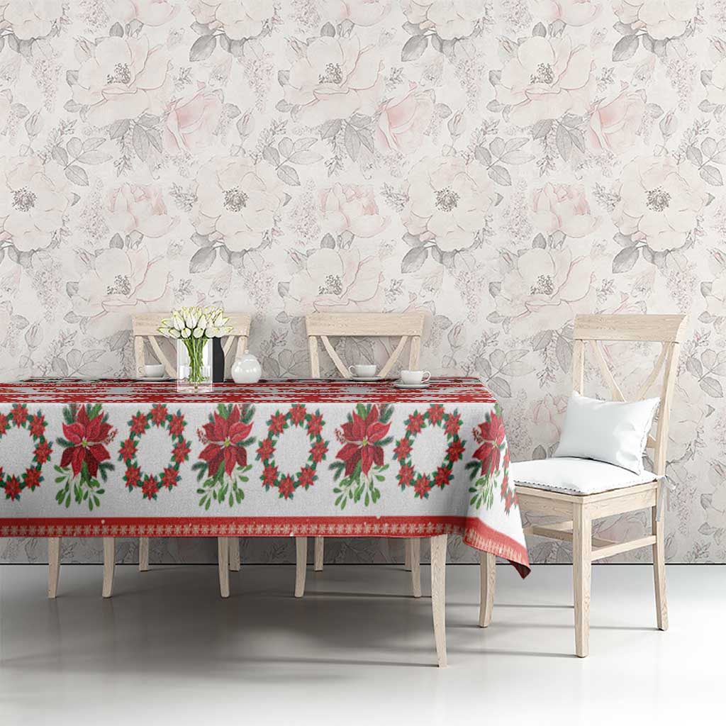 Canada Christmas Tablecloth Canadian Moose Maple Leaf Seamless Style - Wonder Print Shop