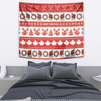 Canada Christmas Tapestry Canadian Moose Maple Leaf Seamless Style - Wonder Print Shop