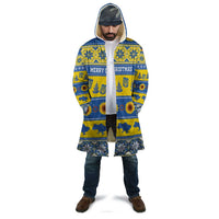 Personalised Ukraine Christmas Cloak Tryzub With Map Folk Pattern - Wonder Print Shop