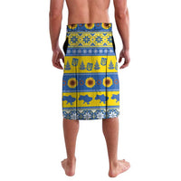 Personalised Ukraine Christmas Lavalava Tryzub With Map Folk Pattern - Wonder Print Shop