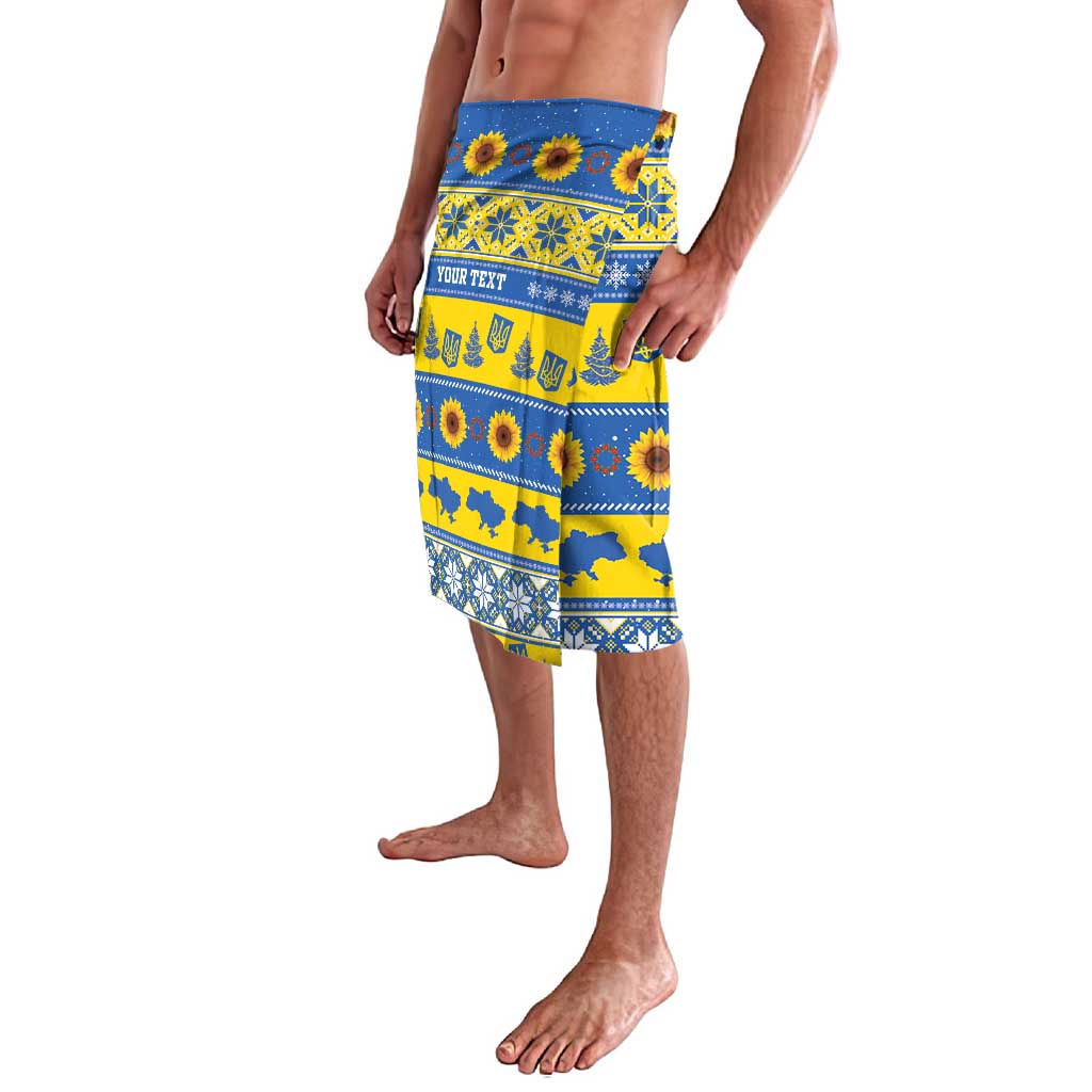 Personalised Ukraine Christmas Lavalava Tryzub With Map Folk Pattern - Wonder Print Shop