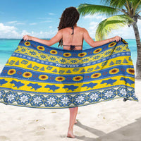 Ukraine Christmas Sarong Tryzub With Map Folk Pattern - Wonder Print Shop