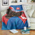 Slovakia Restoration Day Blanket Happy 1st Of January - Slovak Golden Eagle