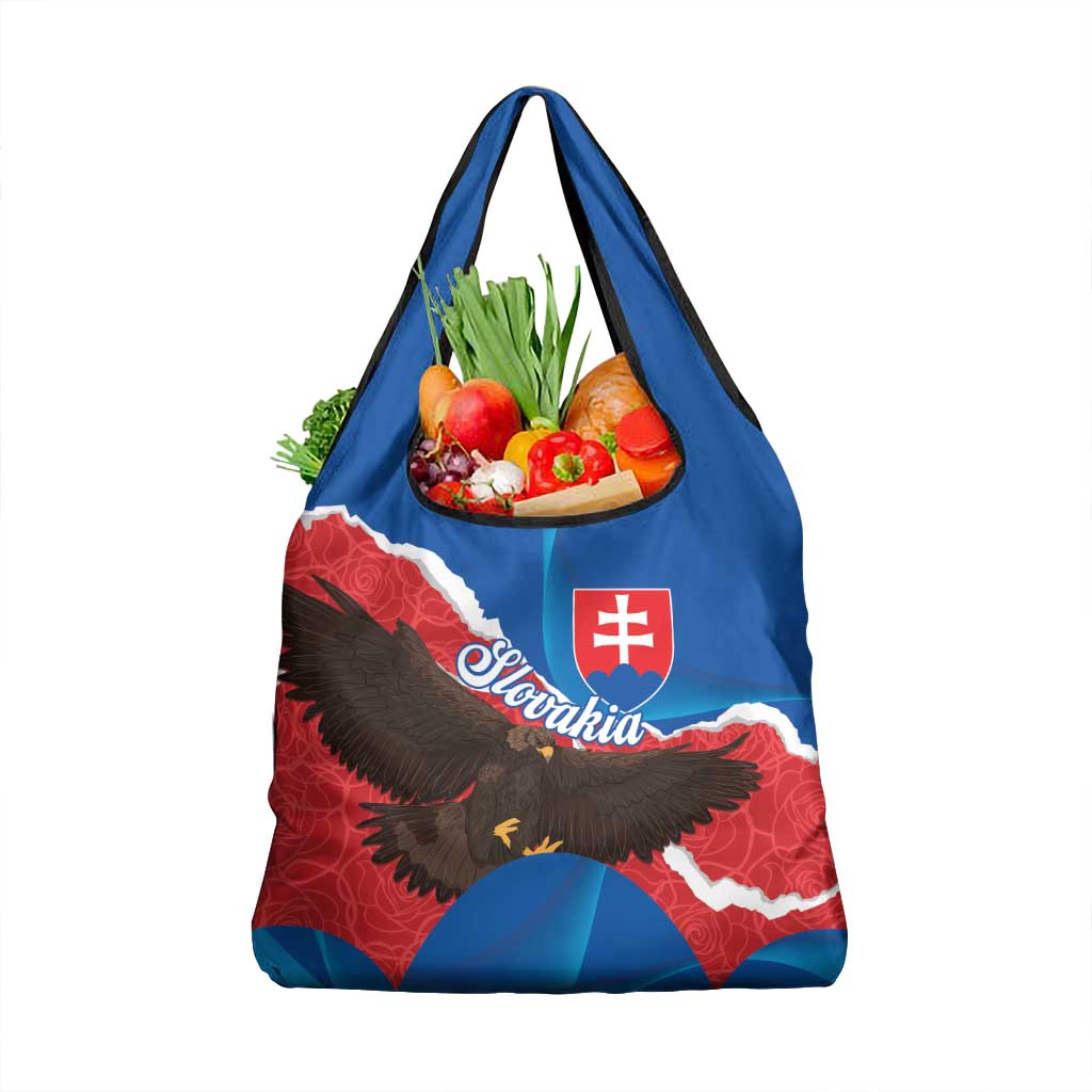 Slovakia Restoration Day Grocery Bag Happy 1st Of January - Slovak Golden Eagle