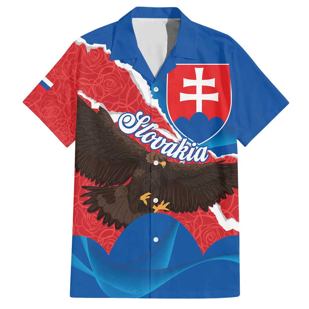 Slovakia Restoration Day Hawaiian Shirt Happy 1st Of January - Slovak Golden Eagle - Wonder Print Shop