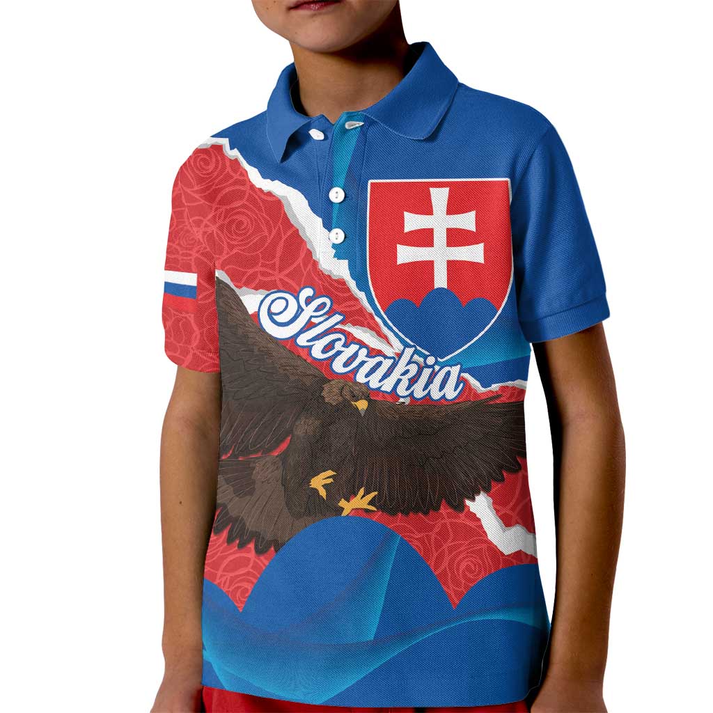 Slovakia Restoration Day Kid Polo Shirt Happy 1st Of January - Slovak Golden Eagle - Wonder Print Shop