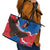 Slovakia Restoration Day Leather Tote Bag Happy 1st Of January - Slovak Golden Eagle - Wonder Print Shop