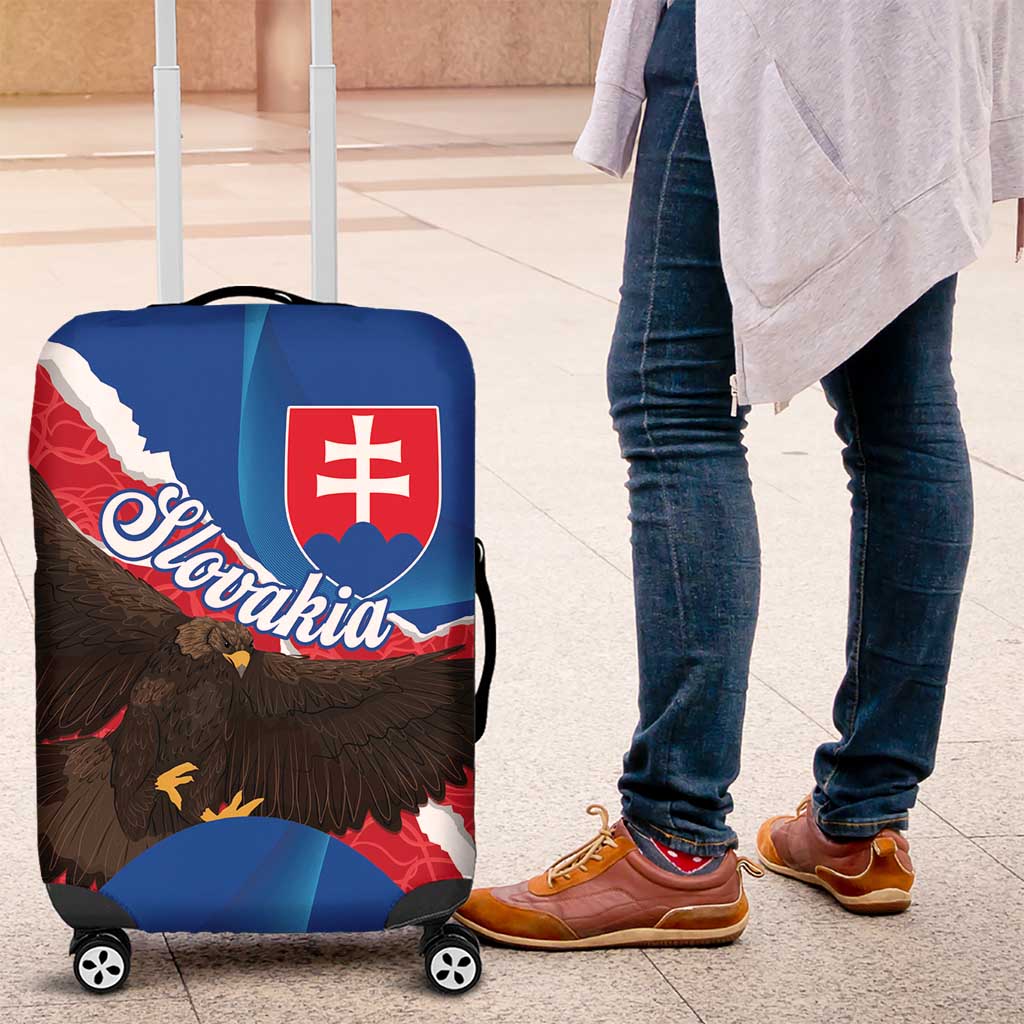 Slovakia Restoration Day Luggage Cover Happy 1st Of January - Slovak Golden Eagle