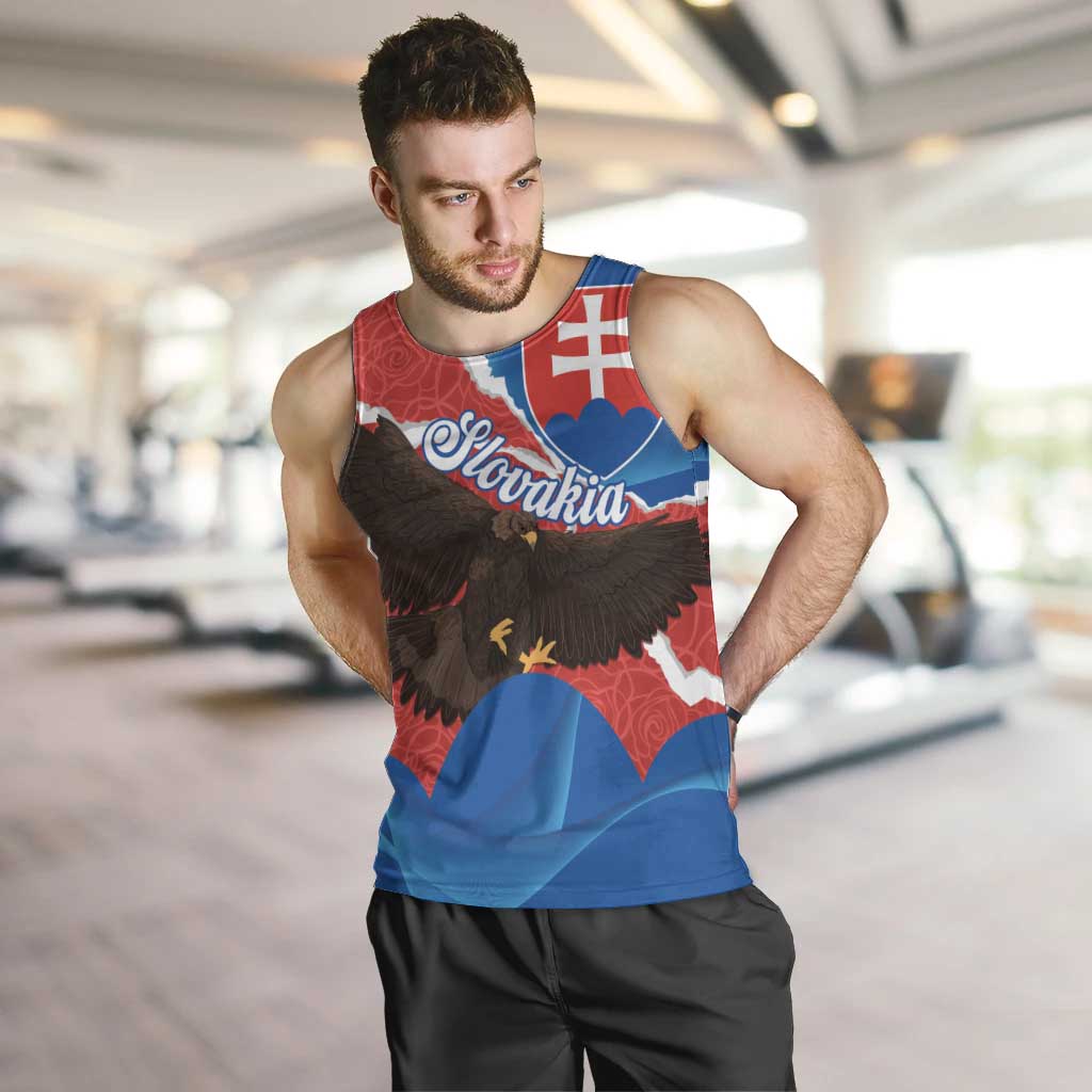 Slovakia Restoration Day Men Tank Top Happy 1st Of January - Slovak Golden Eagle