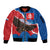 Slovakia Restoration Day Sleeve Zip Bomber Jacket Happy 1st Of January - Slovak Golden Eagle - Wonder Print Shop