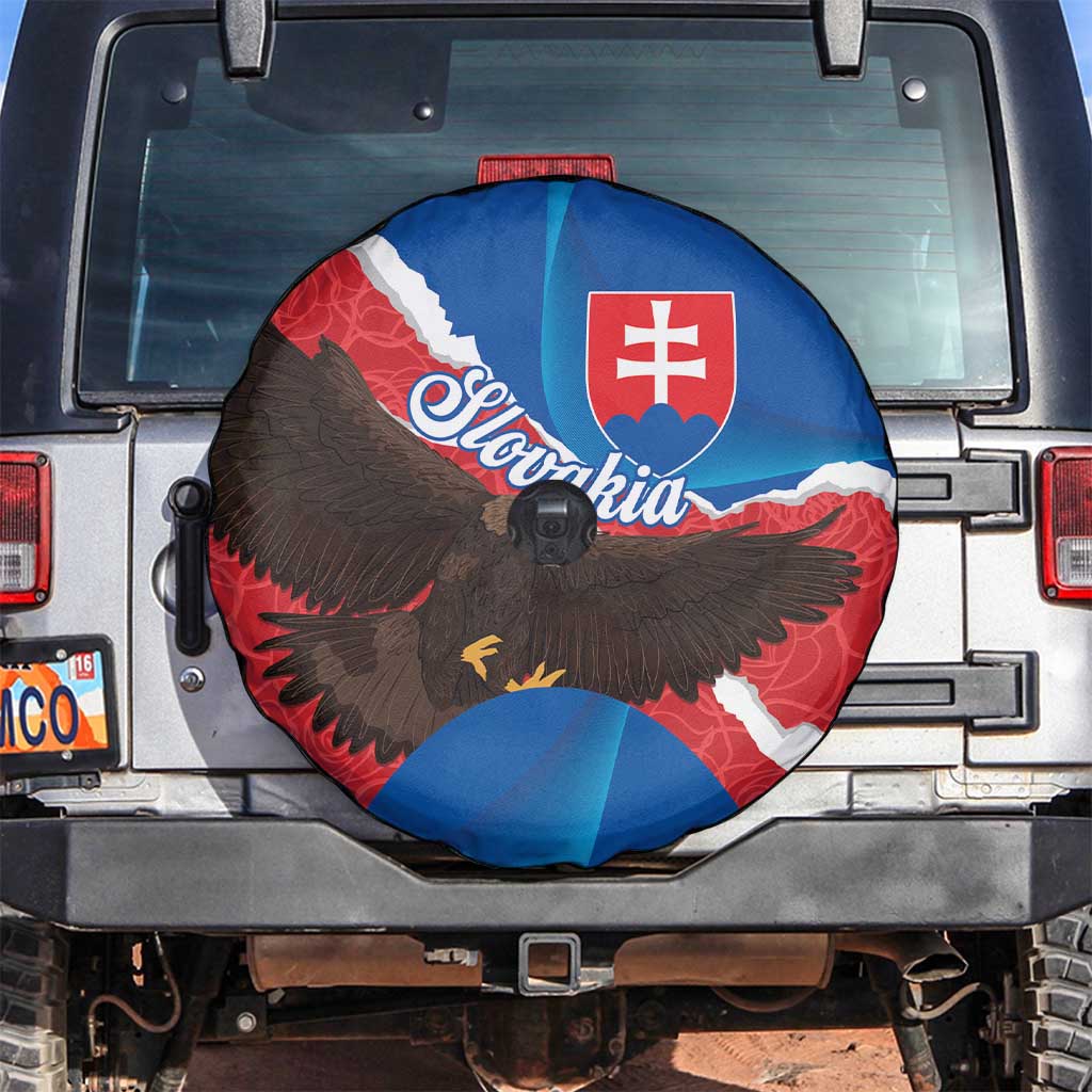 Slovakia Restoration Day Spare Tire Cover Happy 1st Of January - Slovak Golden Eagle - Wonder Print Shop