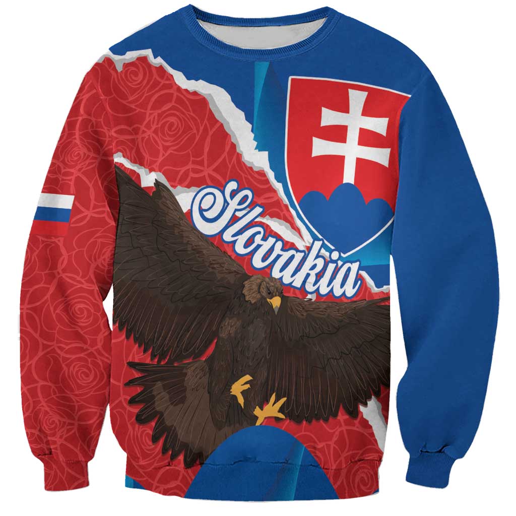 Slovakia Restoration Day Sweatshirt Happy 1st Of January - Slovak Golden Eagle - Wonder Print Shop