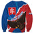 Slovakia Restoration Day Sweatshirt Happy 1st Of January - Slovak Golden Eagle - Wonder Print Shop