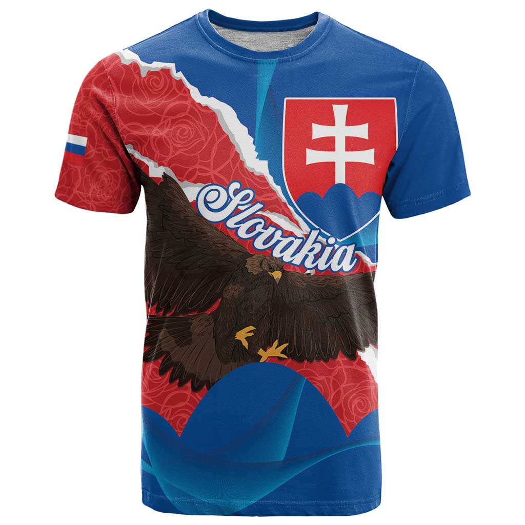 Slovakia Restoration Day T Shirt Happy 1st Of January - Slovak Golden Eagle - Wonder Print Shop