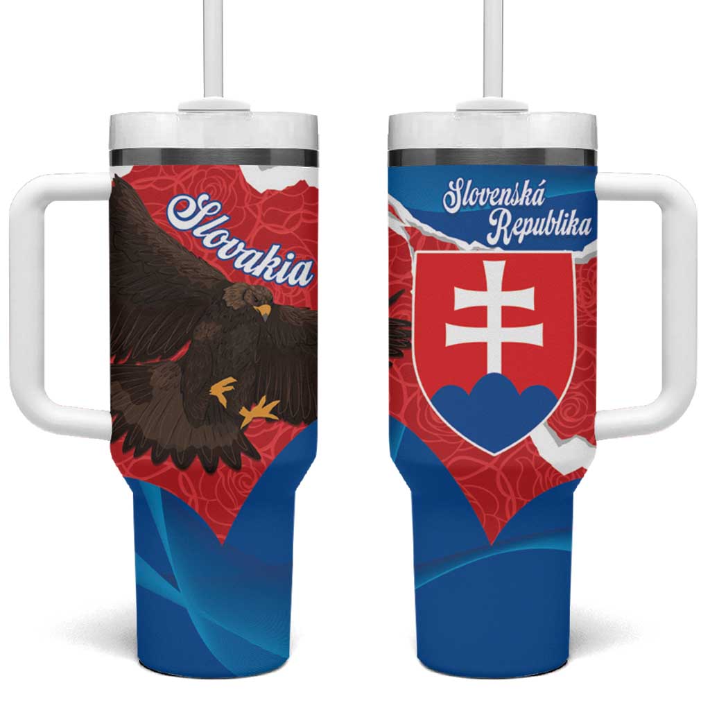 Slovakia Restoration Day Tumbler With Handle Happy 1st Of January - Slovak Golden Eagle - Wonder Print Shop