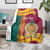 Sri Lanka Independence Day Blanket Sri Lankan Lion Mix Sinhalese Pattern