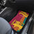 Sri Lanka Independence Day Car Mats Sri Lankan Lion Mix Sinhalese Pattern - Wonder Print Shop