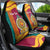 Sri Lanka Independence Day Car Seat Cover Sri Lankan Lion Mix Sinhalese Pattern - Wonder Print Shop