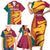 Sri Lanka Independence Day Family Matching Short Sleeve Bodycon Dress and Hawaiian Shirt Sri Lankan Lion Mix Sinhalese Pattern - Wonder Print Shop