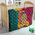 Sri Lanka Independence Day Quilt Sri Lankan Lion Mix Sinhalese Pattern - Wonder Print Shop