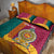 Sri Lanka Independence Day Quilt Bed Set Sri Lankan Lion Mix Sinhalese Pattern - Wonder Print Shop