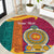 Sri Lanka Independence Day Round Carpet Sri Lankan Lion Mix Sinhalese Pattern