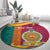 Sri Lanka Independence Day Round Carpet Sri Lankan Lion Mix Sinhalese Pattern