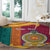 Sri Lanka Independence Day Round Carpet Sri Lankan Lion Mix Sinhalese Pattern