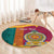 Sri Lanka Independence Day Round Carpet Sri Lankan Lion Mix Sinhalese Pattern