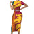 Sri Lanka Independence Day Short Sleeve Bodycon Dress Sri Lankan Lion Mix Sinhalese Pattern - Wonder Print Shop